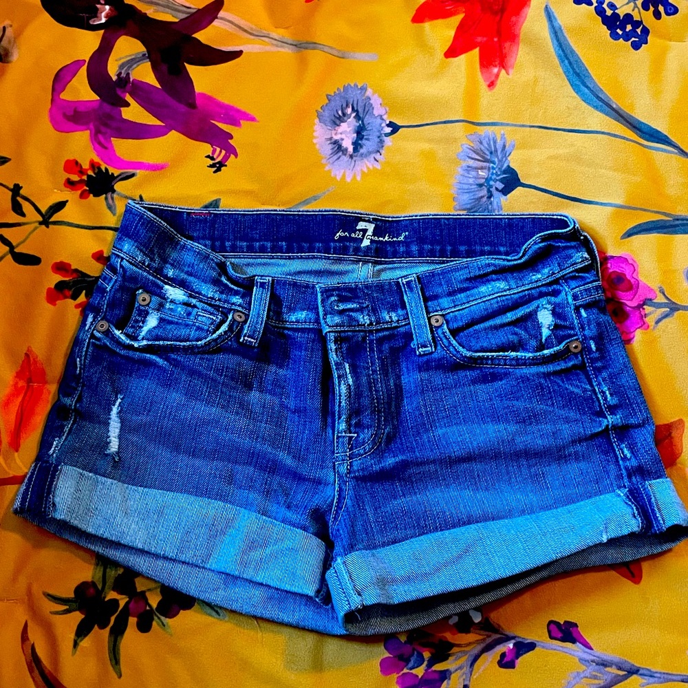 Seven distressed jean shorts